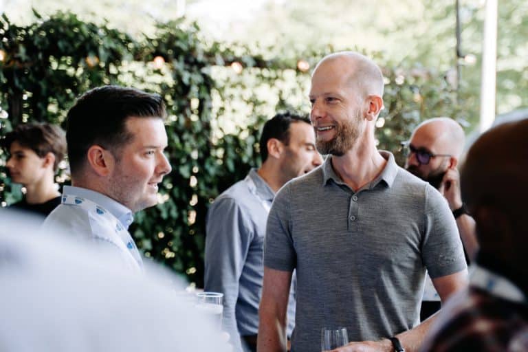 Architects in conversation over drinks